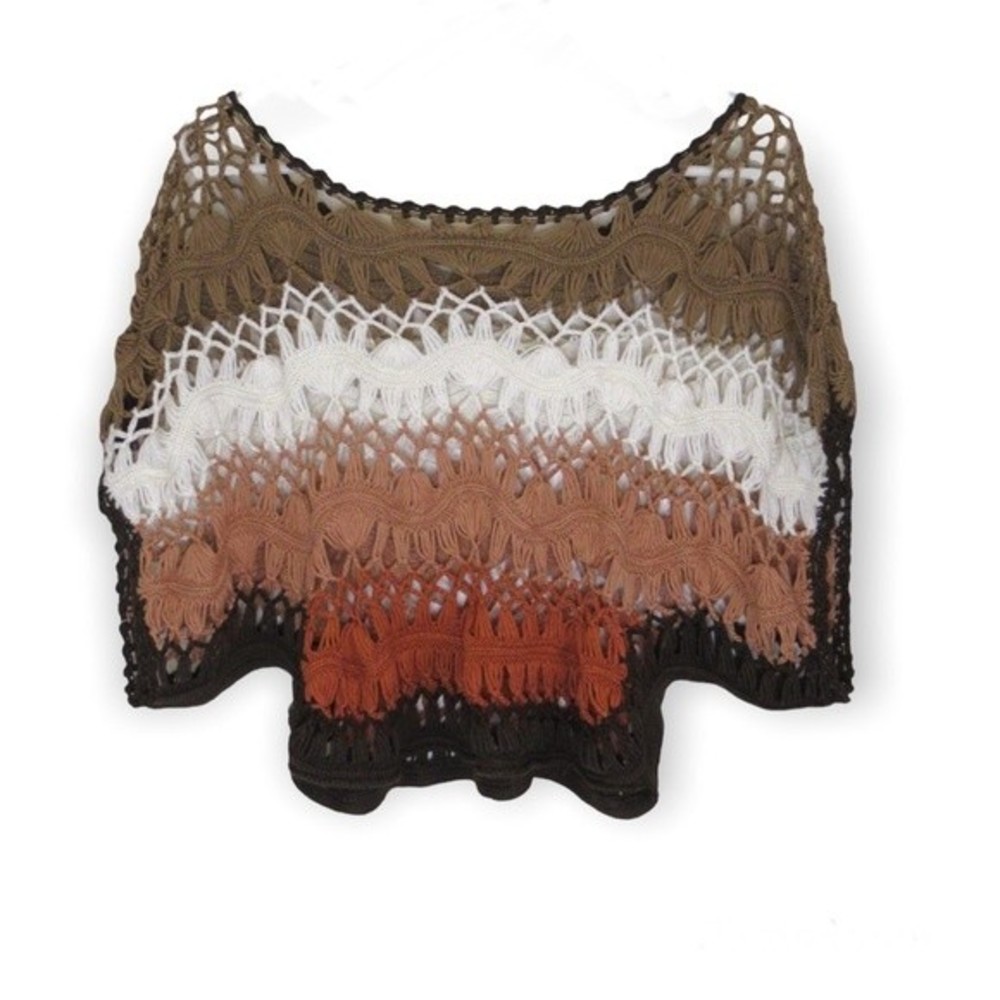 Knit Crochet Sweater Crop Top